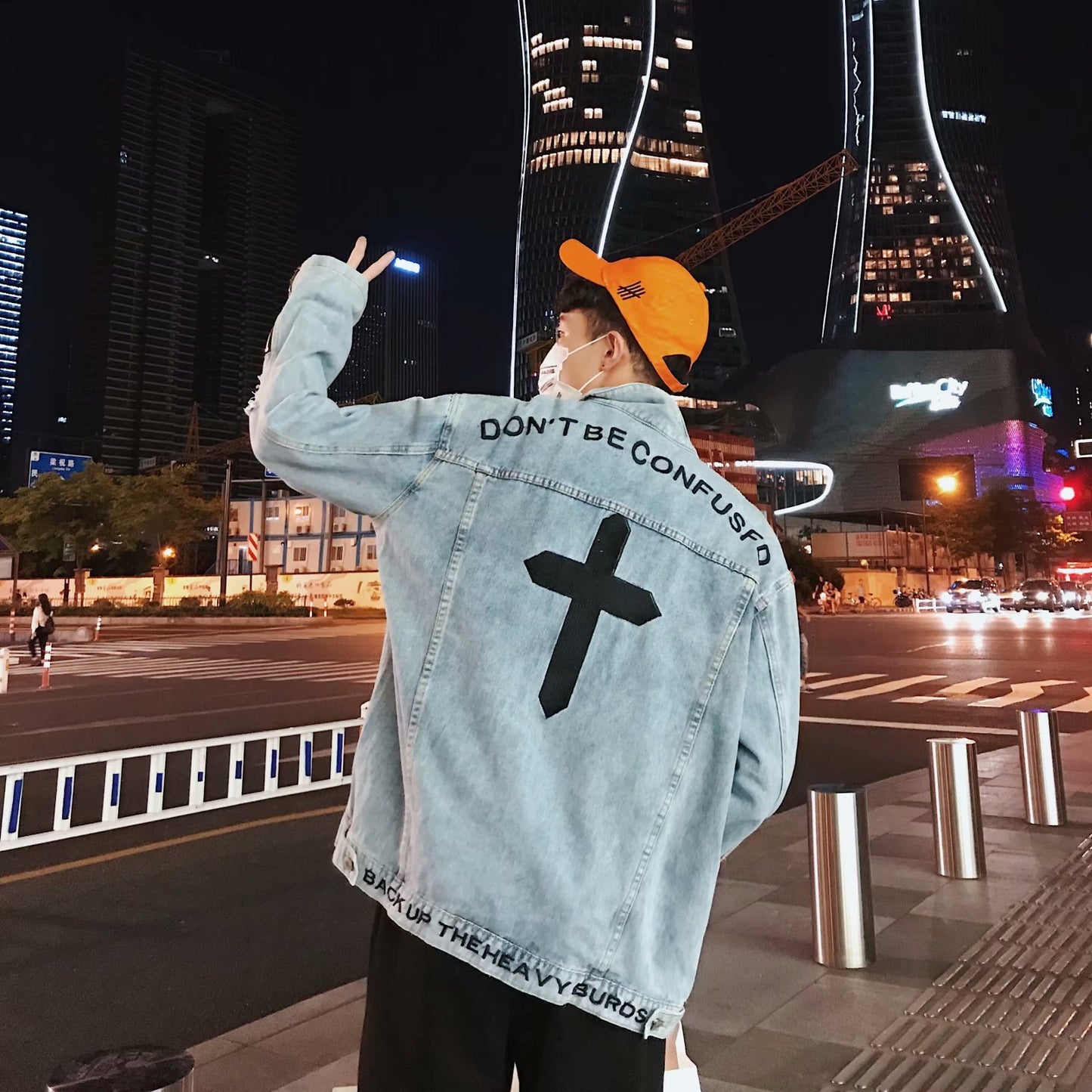 Men's Denim Jacket Loose Slim Fit Jacket Gown Clothes