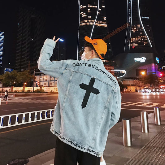 Men's Denim Jacket Loose Slim Fit Jacket Gown Clothes