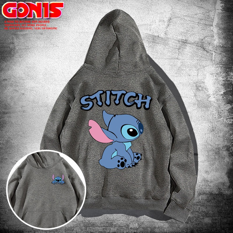 Y Stitzer Hooded Sweater for Men and Women Spring and Autumn Japanese Cartoon Anime Loose Shoulder Couple