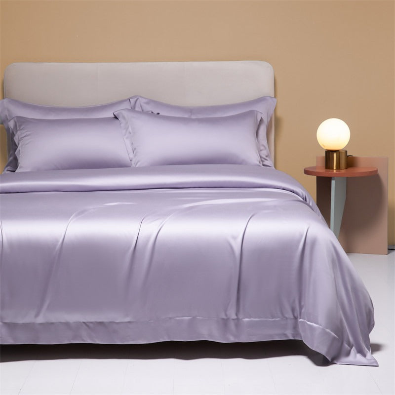 120 Lanjing Heavenly Silk Bedding Set with Four Pieces of Ice Silk Bed Sheet and Duvet Cover