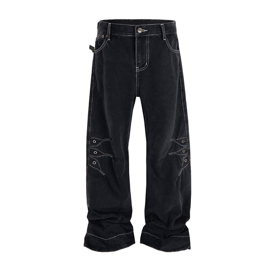 Hip hop street jeans wide leg pants