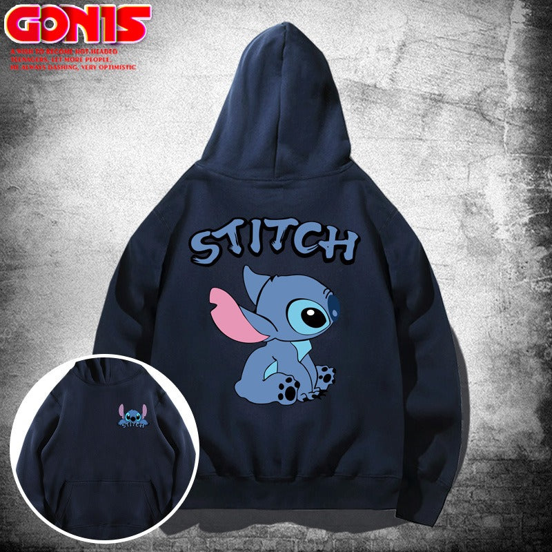 Y Stitzer Hooded Sweater for Men and Women Spring and Autumn Japanese Cartoon Anime Loose Shoulder Couple