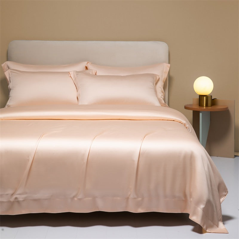 120 Lanjing Heavenly Silk Bedding Set with Four Pieces of Ice Silk Bed Sheet and Duvet Cover