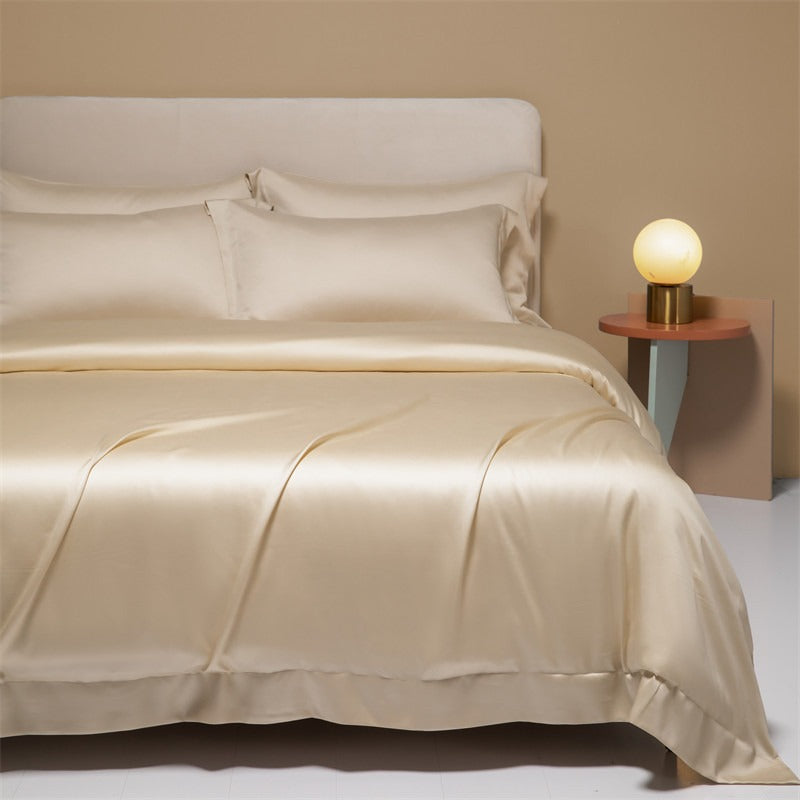 120 Lanjing Heavenly Silk Bedding Set with Four Pieces of Ice Silk Bed Sheet and Duvet Cover
