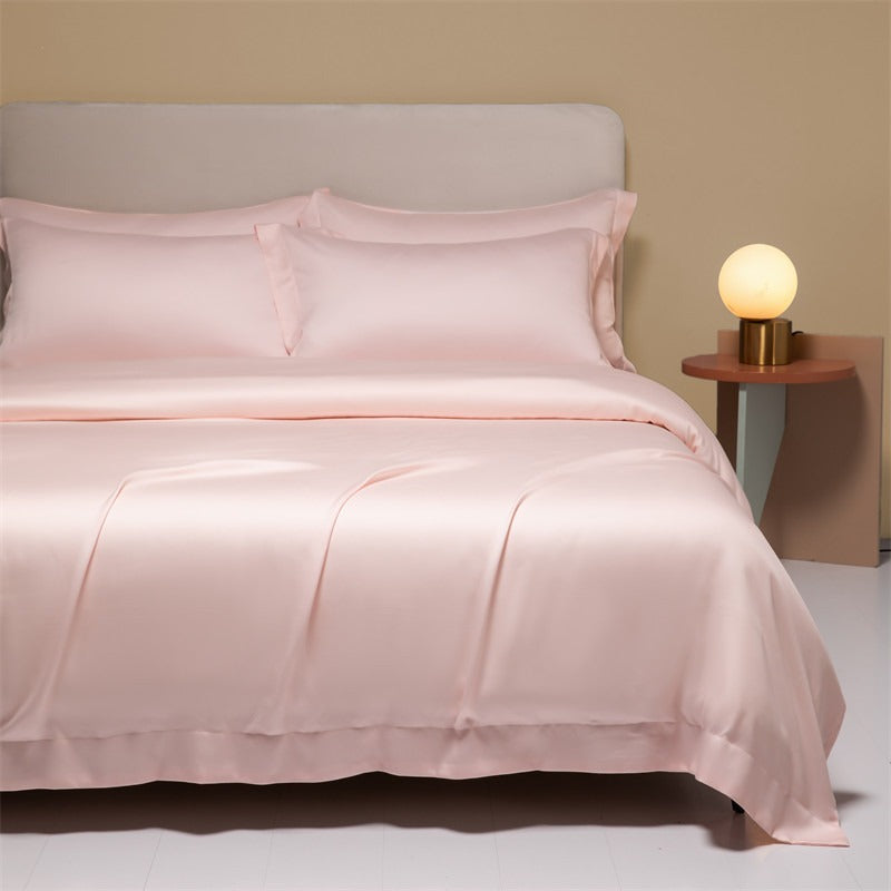 120 Lanjing Heavenly Silk Bedding Set with Four Pieces of Ice Silk Bed Sheet and Duvet Cover