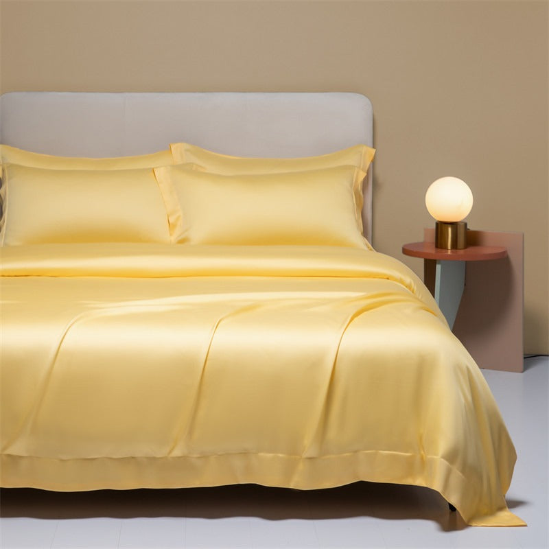 120 Lanjing Heavenly Silk Bedding Set with Four Pieces of Ice Silk Bed Sheet and Duvet Cover