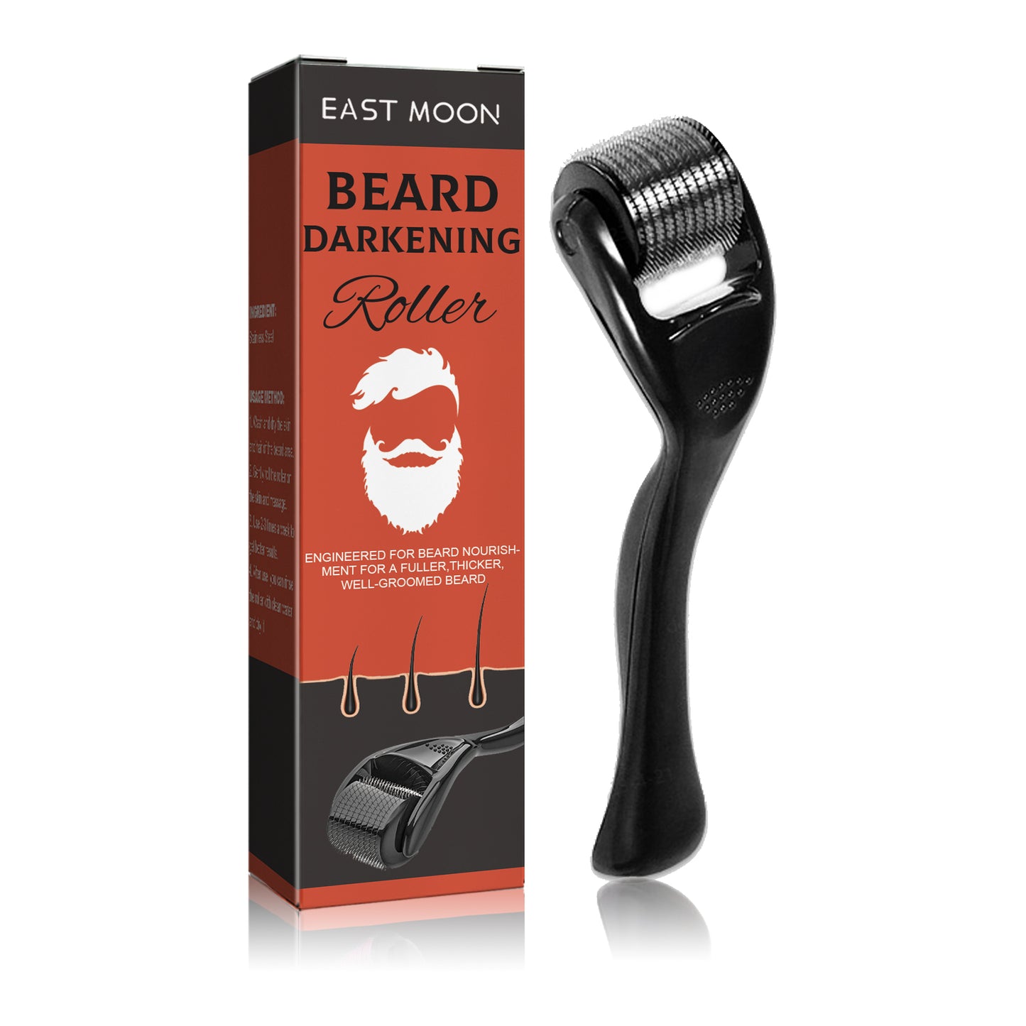 Beard Bushy Roller, Strong Root Moistens Soft Light For Men Nourishing Bushy Growing Beard Comb