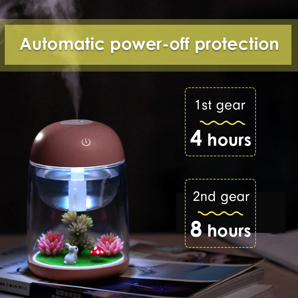 Micro Landscape Humidifier Home Colorful Lamp USB Humidifier Bedroom Humidifier Timing Air Atomizer