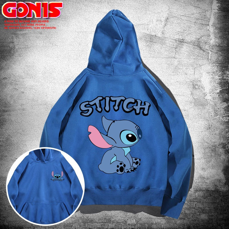 Y Stitzer Hooded Sweater for Men and Women Spring and Autumn Japanese Cartoon Anime Loose Shoulder Couple