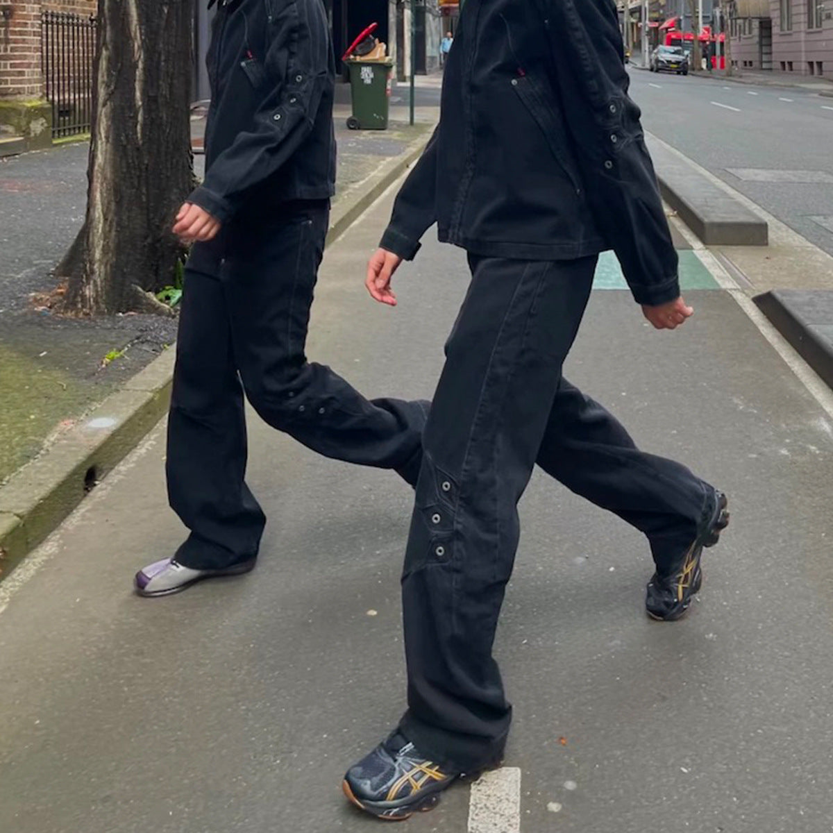 Hip hop street jeans wide leg pants